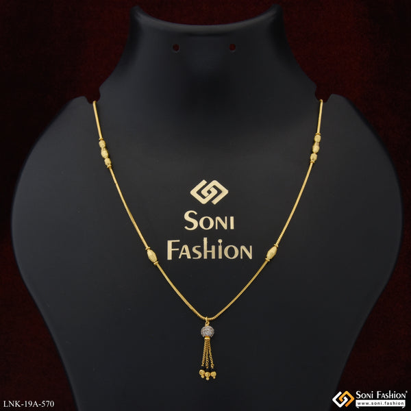 1 Gram Gold Plated Exclusive Design Necklace for Ladies - Style A570