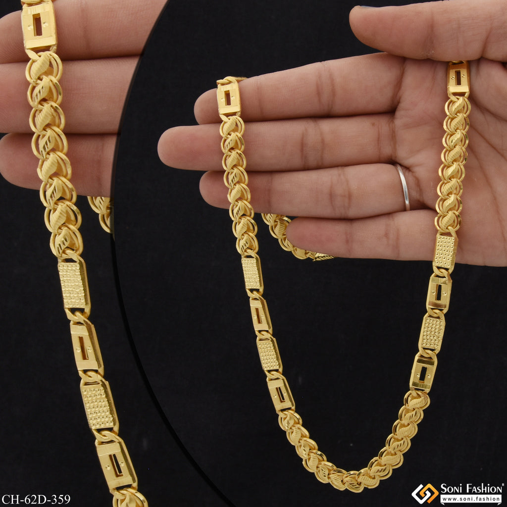 Shop Stylish Men s Fashionable Chains 1 Gram Gold Plated Jewellery Collection Tagged Personalized Soni Fashion