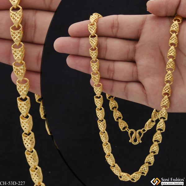 1 Gram Gold Plated Gorgeous Design Prominent Design Chain for Men - Style D227