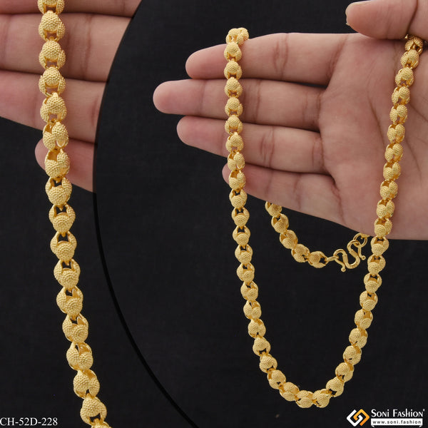 1 Gram Gold Plated Gorgeous Design Sophisticated Design Chain for Men - Style D228