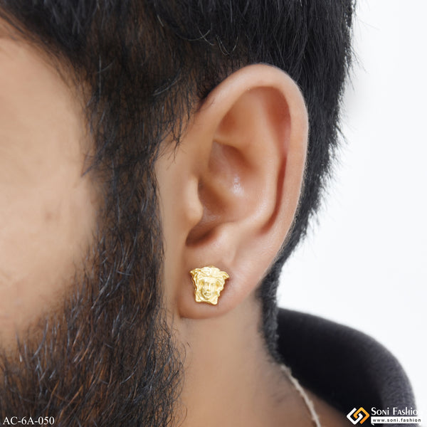 1 Gram Gold Plated Gorgeous Design Stud Earring for Men (1 Pc) - Style A050