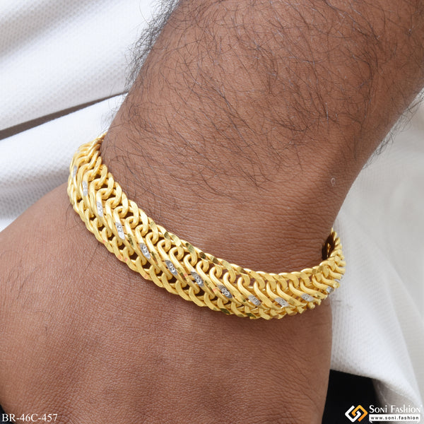 1 Gram Gold Plated High-quality Eye-catching Design Bracelet For Men - Style C457