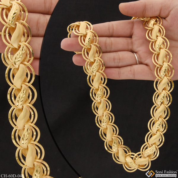 1 Gram Gold Plated Kohli Best Quality Elegant Design Chain for Men - Style D048