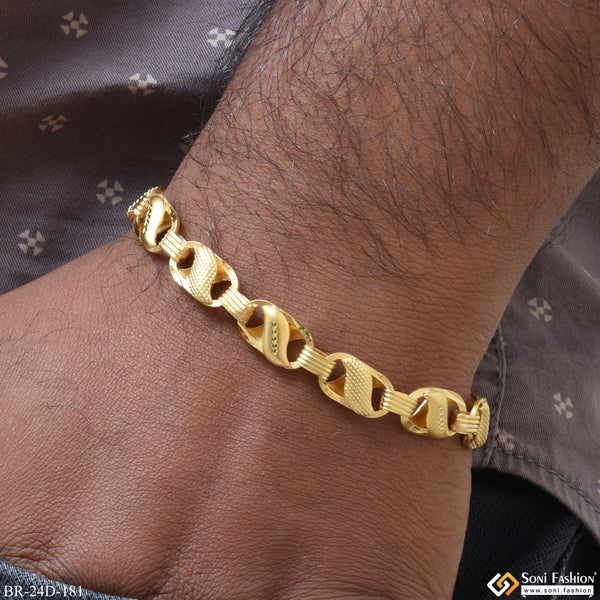 1 Gram Gold Plated Extraordinary Design Kohli Bracelet for Men - Style D181