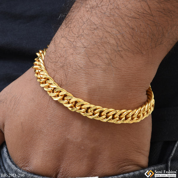 1 Gram Gold Plated Link Awesome Design Bracelet for Men - Style D296