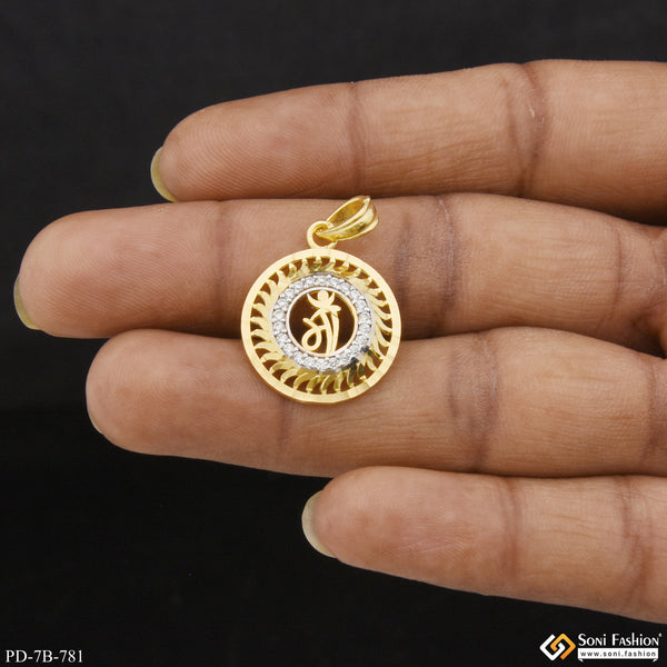 1 Gram Gold Plated Maa with Diamond Amazing Design Pendant for Men - Style B781