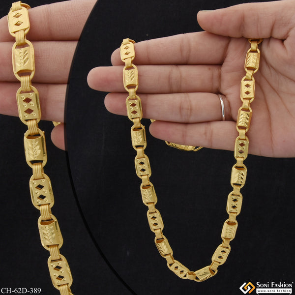 1 Gram Gold Plated Extraordinary Design Nawabi Chain for Men - Style D389