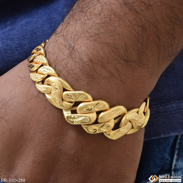 1 Gram Gold Plated Best Quality Pokal Bracelet for Men - Style D288