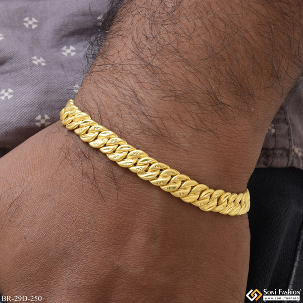 1 Gram Gold Plated Pokal Best Quality Elegant Design Bracelet for Men - Style D250