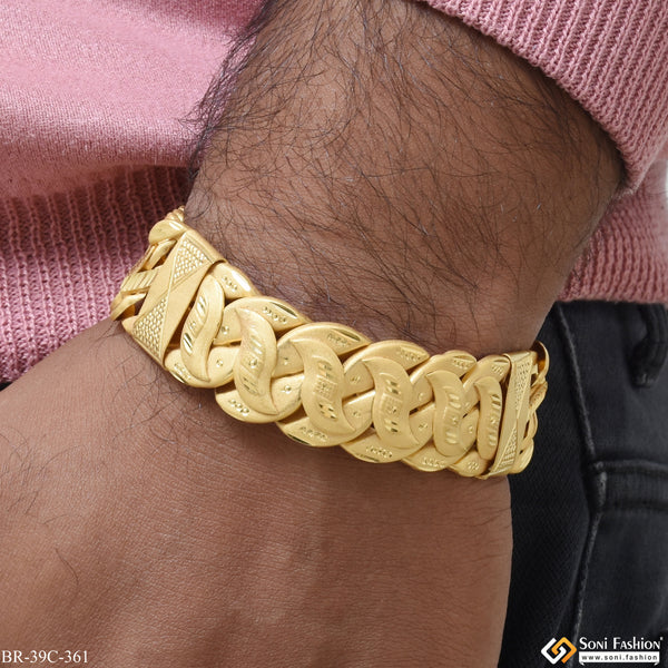 1 Gram Gold Plated Elegant Design Pokal Bracelet for Men - Style C361