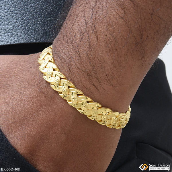 1 Gram Gold Plated Pokal Bracelet for Men - Style D408