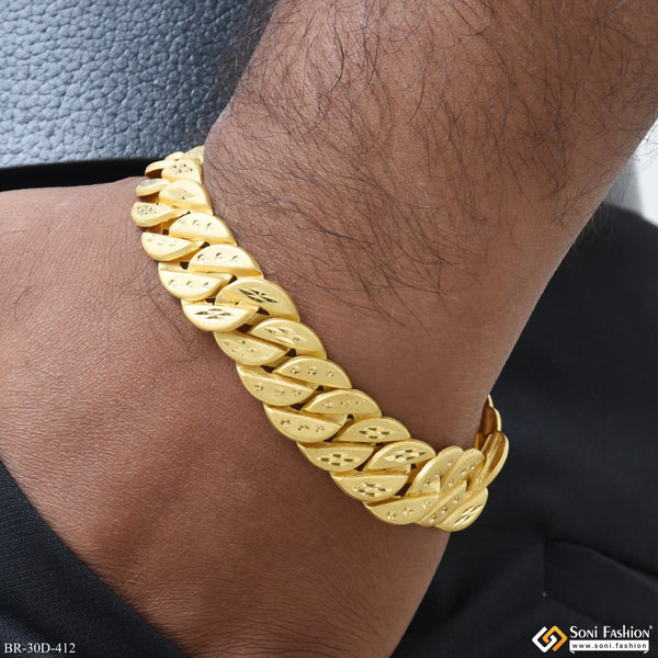 1 Gram Gold Plated Pokal Bracelet for Men - Style D412