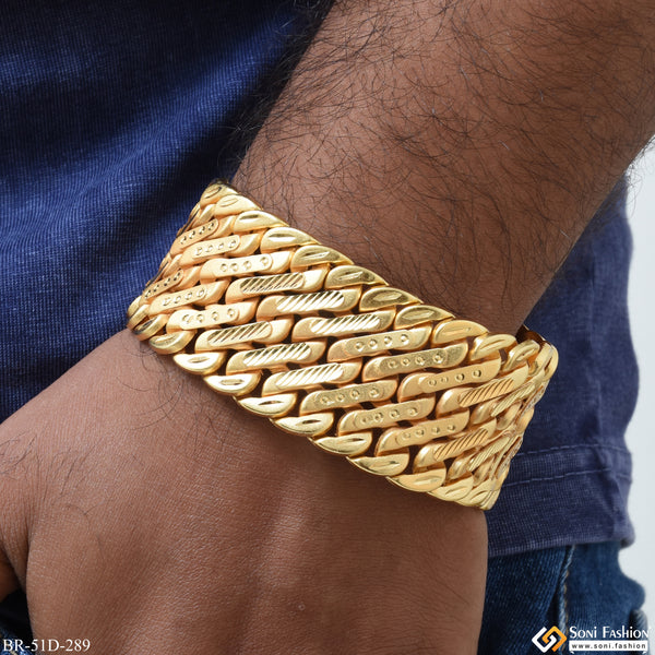 1 Gram Gold Plated Pokal Extraordinary Design Bracelet for Men - Style D289