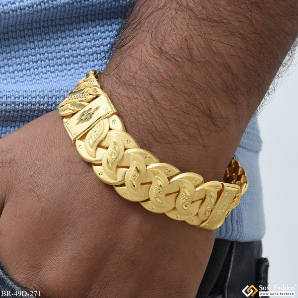 1 Gram Gold Plated Prominent Design Pokal Bracelet for Men - Style D271