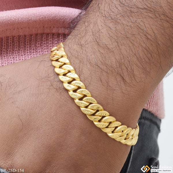 1 Gram Gold Plated Sophisticated Design Pokal Bracelet for Men - Style D154