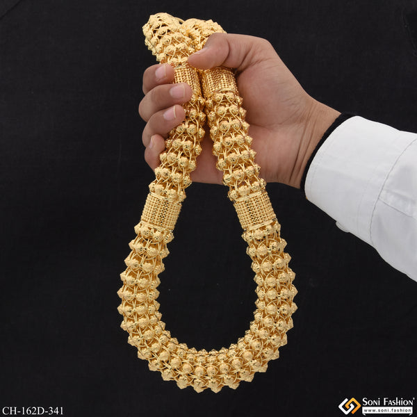 1 Gram Gold Plated Best Quality Rajwadi Chain for Men - Style D341