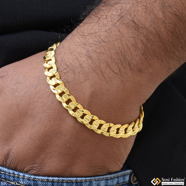 1 Gram Gold Plated Ring Into Ring Gorgeous Design Bracelet for Men - Style D295