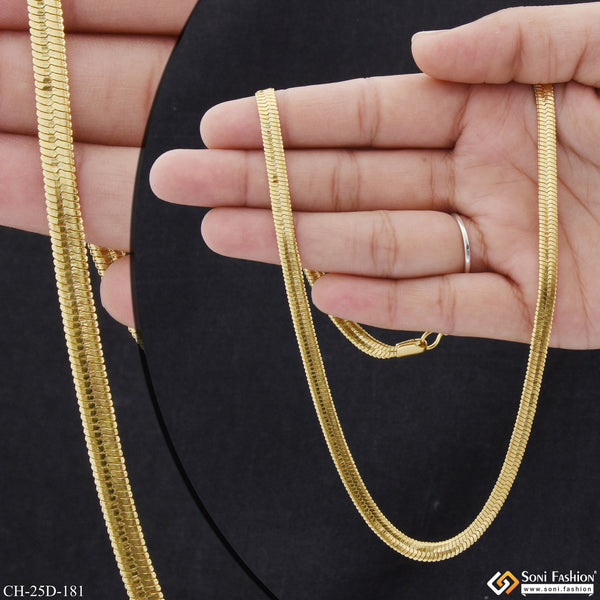 1 Gram Gold Plated Shipra Best Quality Popular Design Chain for Men - Style D181