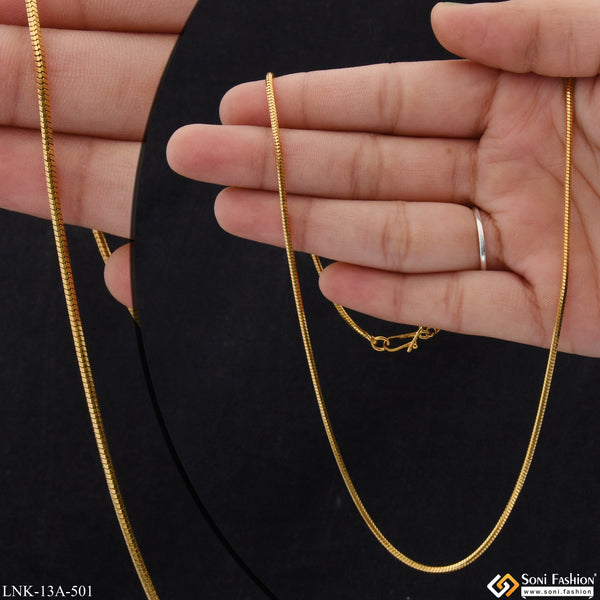 1 Gram Gold Plated Slim Design New Style Chain for Ladies - Style A501