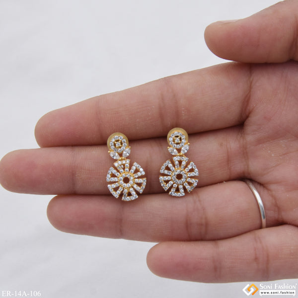 1 Gram Gold Plated with Diamond Funky Design Earrings for Ladies - Style A106