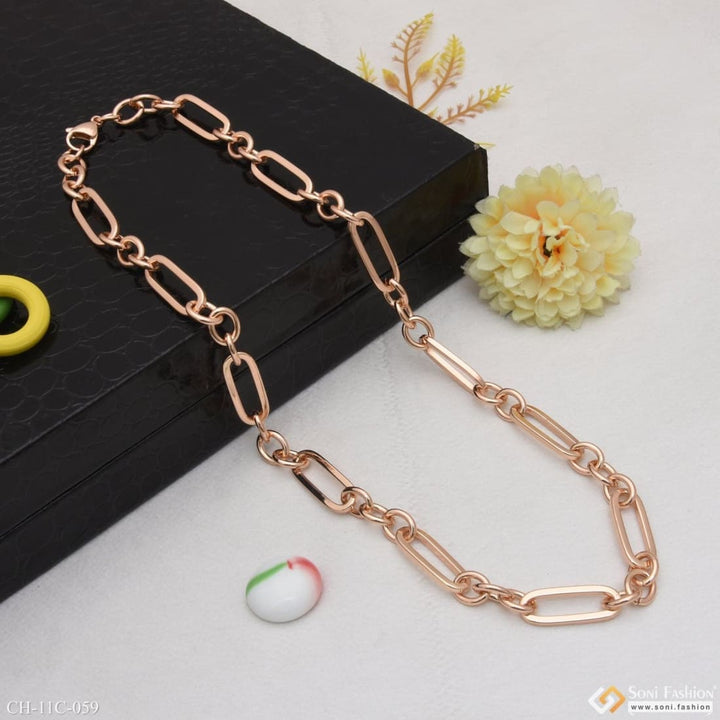 2 in 1 charming design premium-grade quality rose gold chain