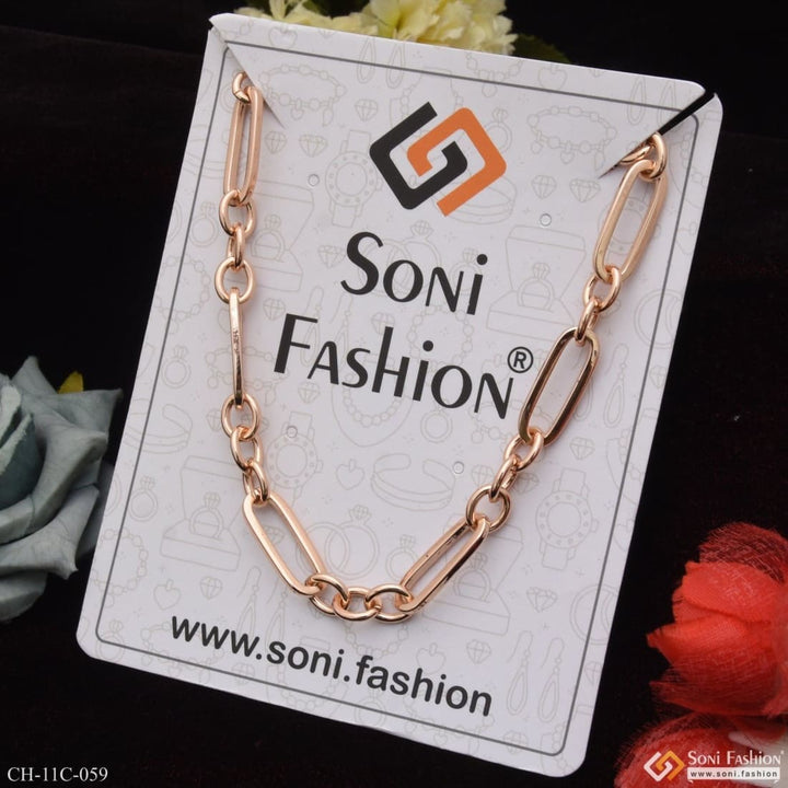 2 in 1 charming design premium-grade quality rose gold chain