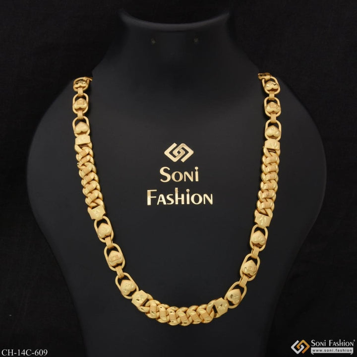 2 In 1 Pokal Cool Design Superior Quality Gold Plated Chain