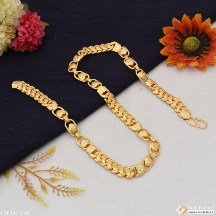 2 In 1 Pokal Cool Design Superior Quality Gold Plated Chain