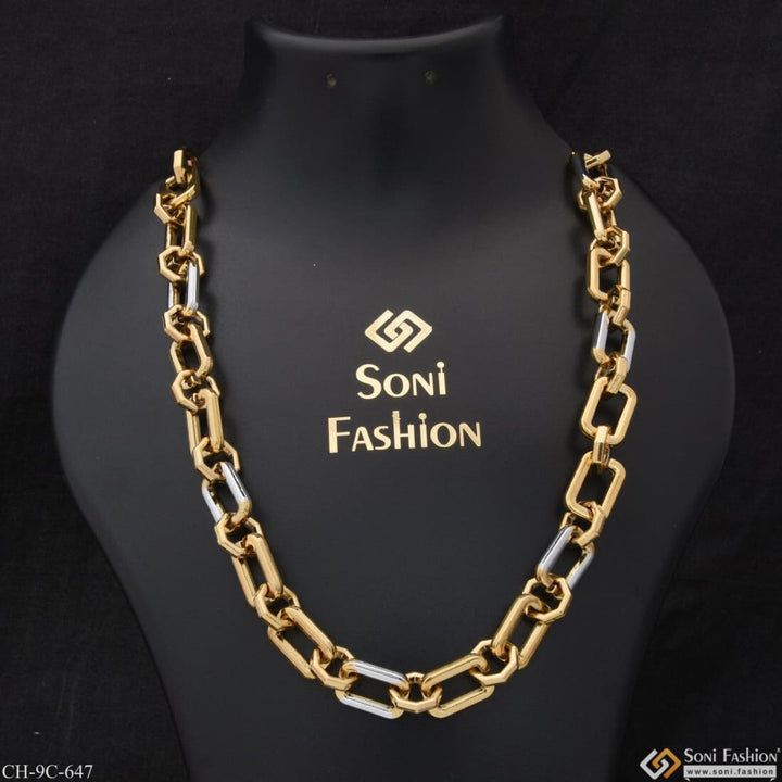 2 In 1 Silver & Gold Color Latest Design High-quality Chain