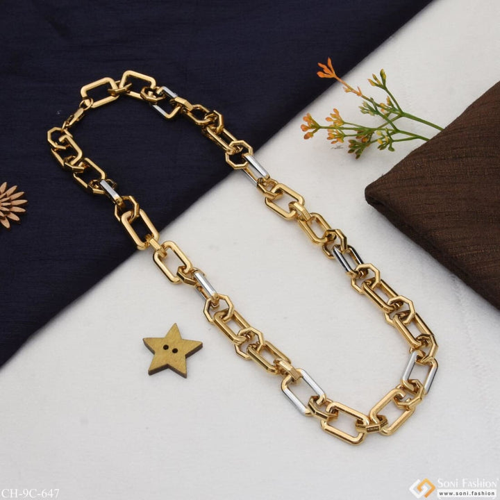 2 In 1 Silver & Gold Color Latest Design High-quality Chain