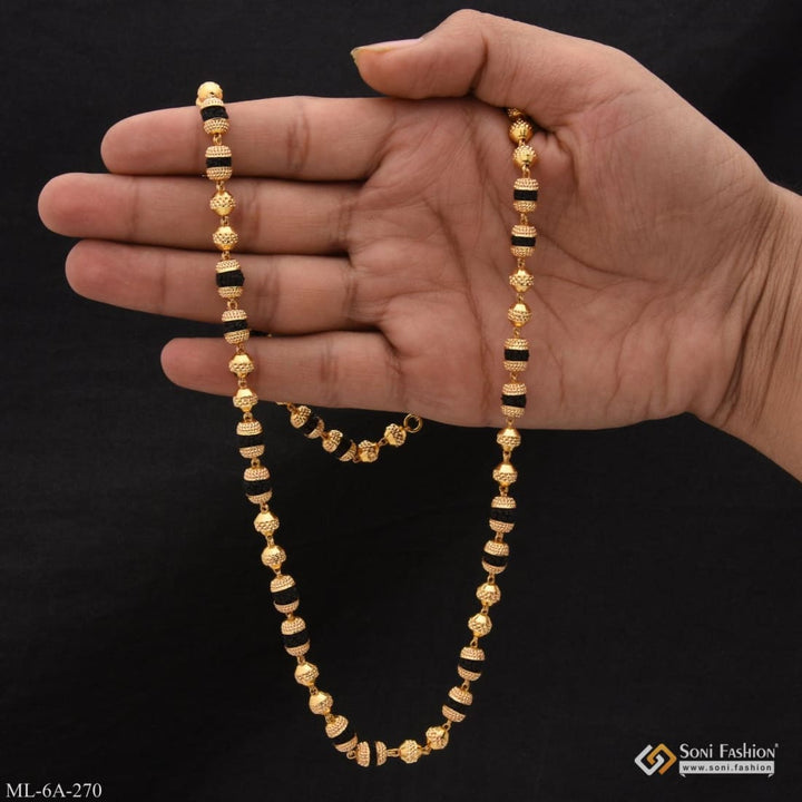 2 into finely detailed design gold plated rudraksha mala for