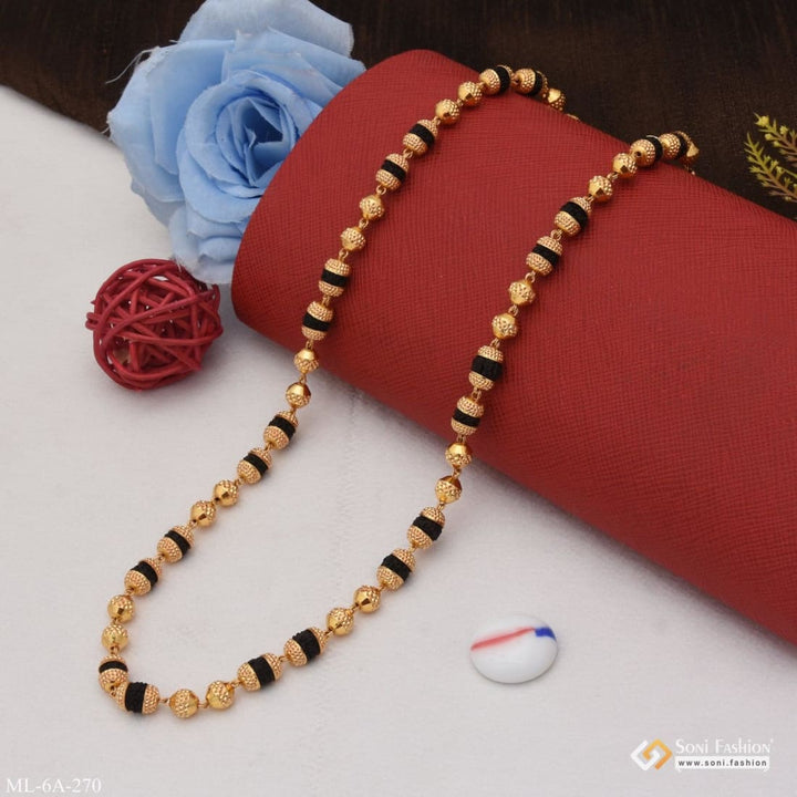 2 into finely detailed design gold plated rudraksha mala for