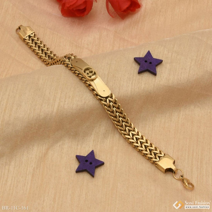 2 line casual design premium-grade quality golden color