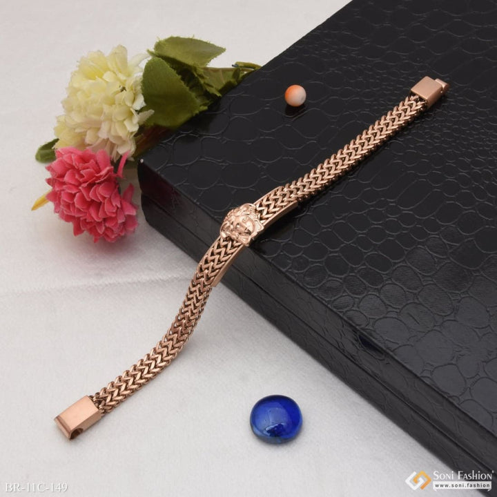 2 line classic design superior quality rose gold bracelet