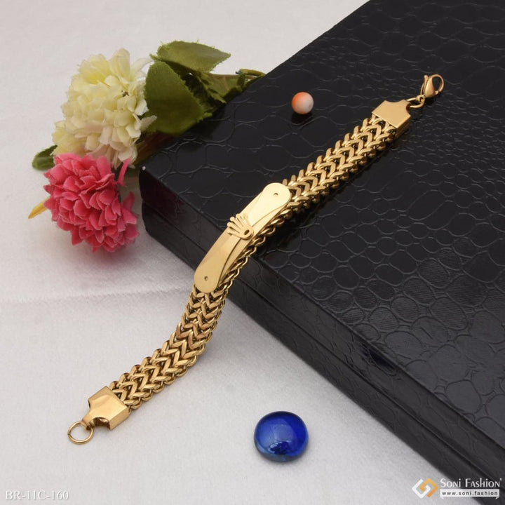 2 line superior quality hand-finished design golden color