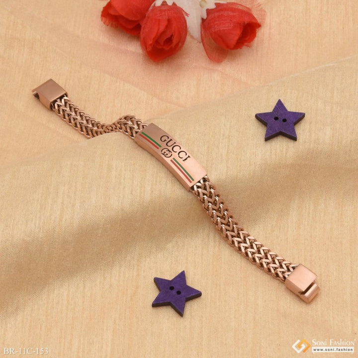 2 line superior quality high-class design rose gold bracelet