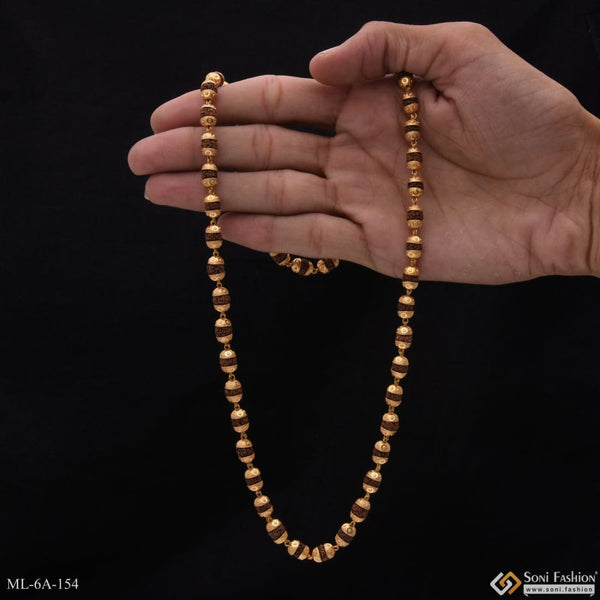 Brown mala Best Quality Attractive Design Gold Plated Mala - Style A154