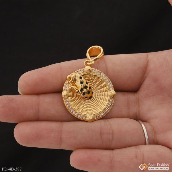 Jaguar Stunning Design Superior Quality Gold Plated Pendant for Men - Style B387