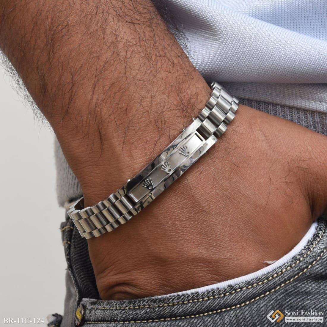 Stainless Steel Silver Bracelets Soni Fashion
