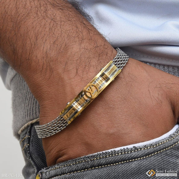 Exceptional Design High-Quality Golden & Silver Color Bracelet for Men - Style C132