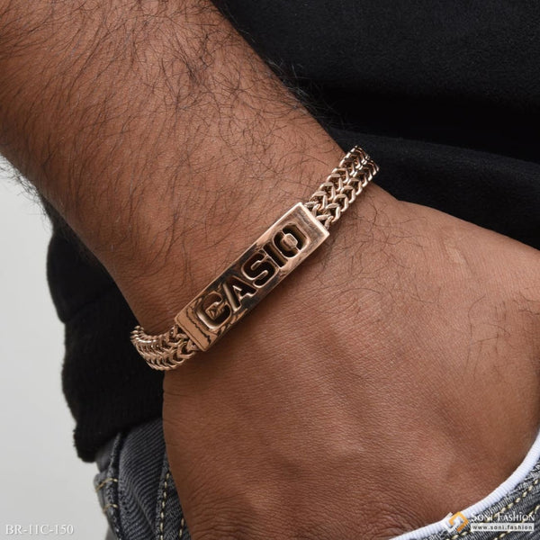 Superior Quality Hand-Finished Design Rose Gold Bracelet for Men - Style C150