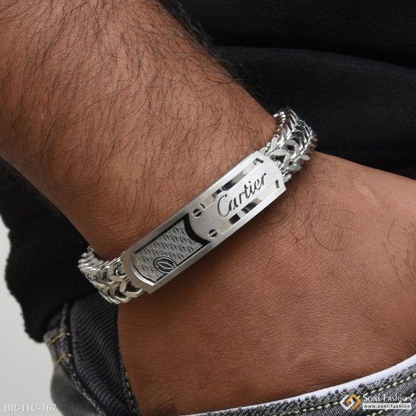 Fashion-Forward Design High-Quality Silver Color Bracelet for Men - Style C167