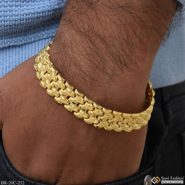 1 Gram Gold Plated Bahubali Cute Design Best Quality Bracelet for Men - Style C252