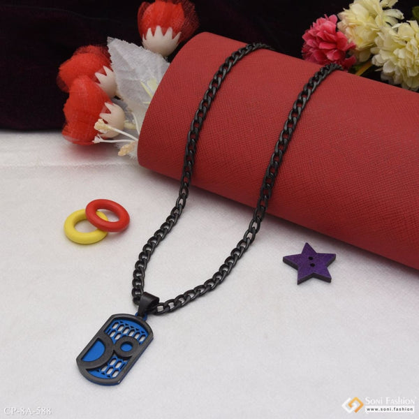 Best Quality Elegant Design Black Color Chain Pendant Combo for Men - Style A588