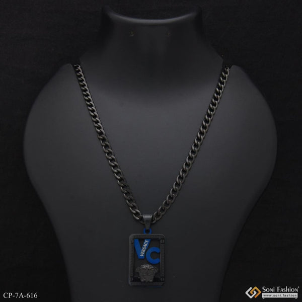 Best Quality Durable Design Black Color Chain Pendant Combo for Men - Style A616