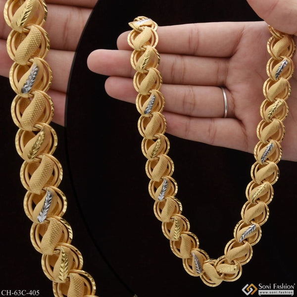 1 Gram Gold Plated Exceptional Design Kohli Chain for Men - Style C405