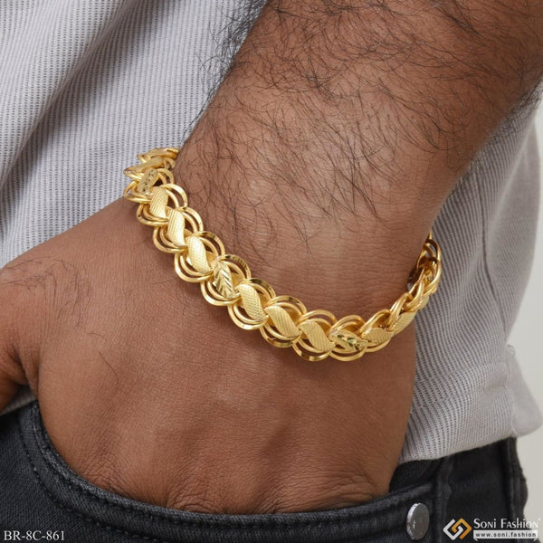 Unique Design Premium-grade Quality Gold Plated Kohli Bracelet For Men - Style C861