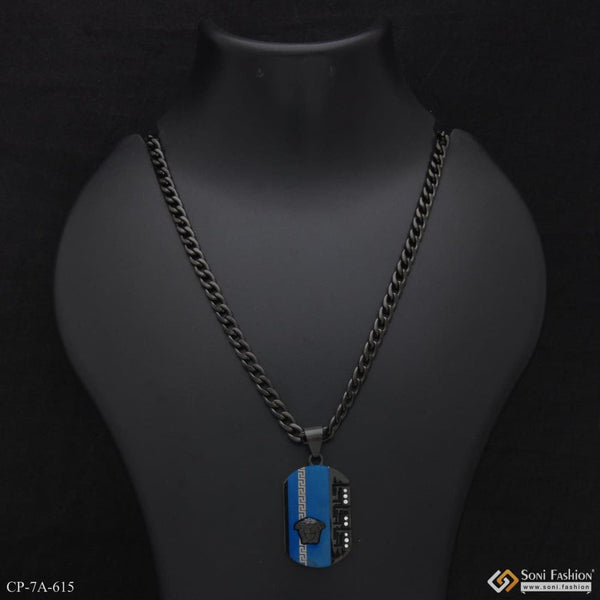 Designer Design Best Quality Black Color Chain Pendant Combo for Men - Style A615