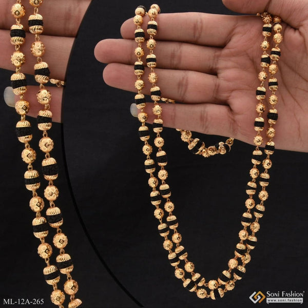 Streamlined Design Superior Quality Gold Plated Mala for Men - Style A265