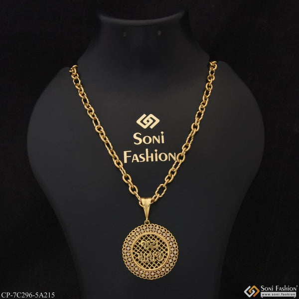 Jay Mataji Gorgeous Design Gold Plated Chain Pendant Combo for Men (CP-C296-A215)